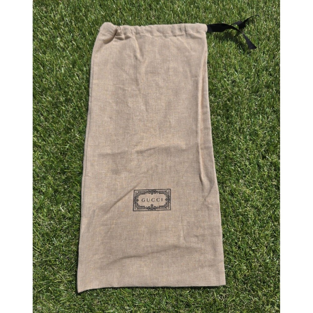 Gucci Drawstring Dust Bag - 17" X 8" Burlap Style Color